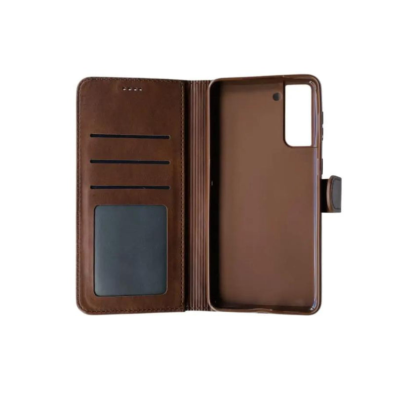 Synthetic Leather Flip Case Case for Samsung Galaxy S21 Plus (Brown) by 9eight5