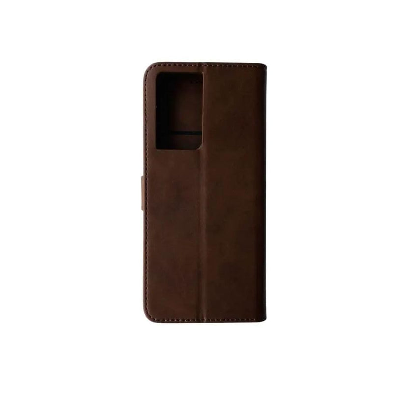 Synthetic Leather Flip Case for Samsung Galaxy S21 Ultra (Brown) by 9eight5