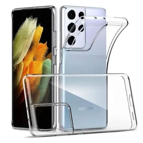 Clear Silicone Case for Samsung Galaxy S21 Ultra (Clear) by 9eight5