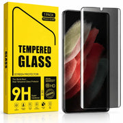 techplus Screen protector Samsung Galaxy S21 Ultra Privacy Tempered Glass Screen Protector – 9H HD Anti-Spy, 2.5D Rounded Edge, Impact & Scratch Resistant Samsung Galaxy S21 Ultra Privacy Tempered Glass
