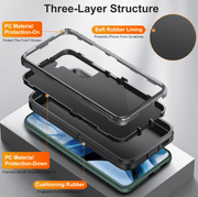 techplus Samsung Galaxy S22 Triple Layer Armor Case Shockproof PC TPU Cover Samsung Galaxy S22 Triple Layer Armor Case Shockproof