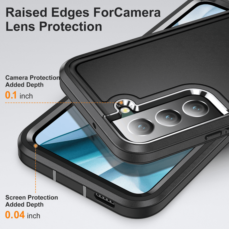 techplus Samsung Galaxy S22 Triple Layer Armor Case Shockproof PC TPU Cover Samsung Galaxy S22 Triple Layer Armor Case Shockproof