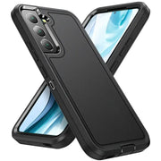 techplus Samsung Galaxy S22 Plus Triple Layer Armor Hard Case | 3-Layer Armor PC TPU Cover Samsung Galaxy S22 Plus 3 Layer Armor Case Shockproof