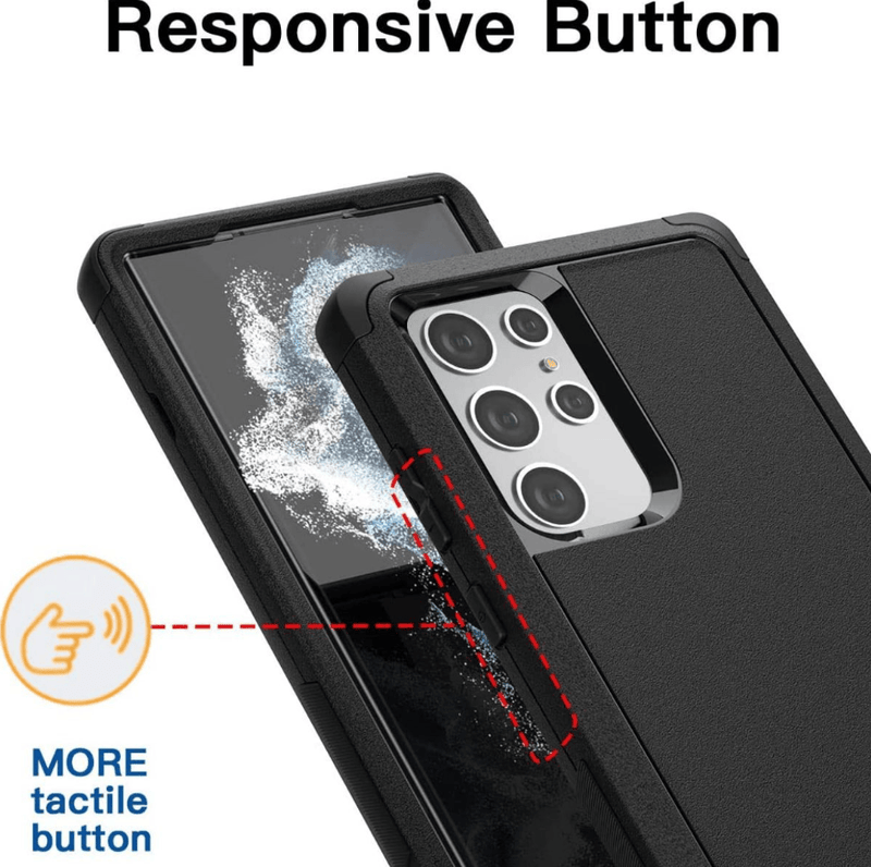 techplus Samsung Galaxy S22 Ultra Triple Layer Armor Hard Case Protection Samsung Galaxy S22 Ultra Triple Layer Armor Case