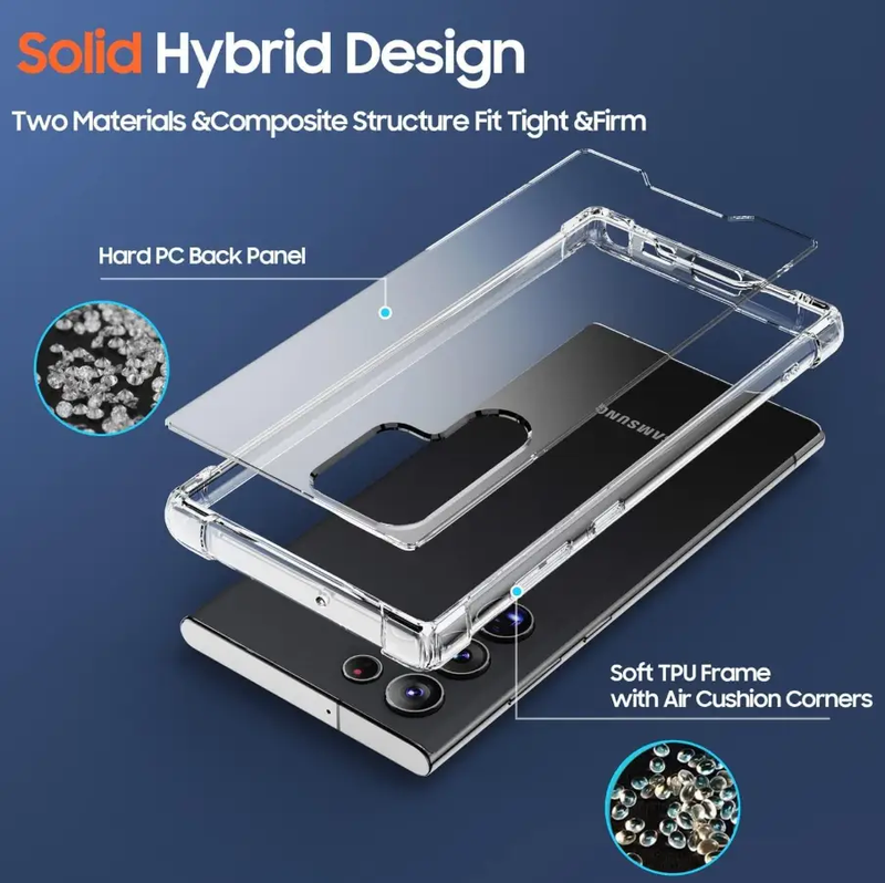 Samsung Galaxy S22 Ultra ROAR Armor Gel HD Clear Case by techplus