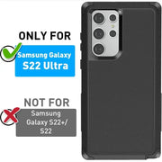 techplus Samsung Galaxy S22 Ultra Triple Layer Armor Hard Case | 3-Layer Armor PC TPU Cover Samsung Galaxy S22 Ultra Triple Layer Armor Case