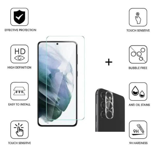 Glass Screen Protector for Samsung Galaxy S23 (2 in 1) by 9eight5