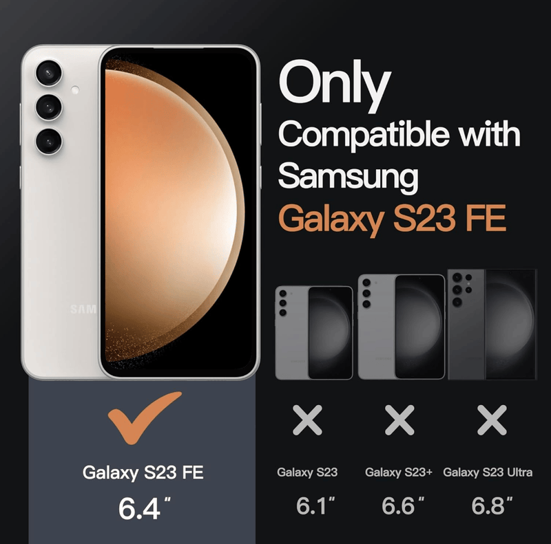 techplus Samsung Galaxy S23 FE Hybrid Ultra Clear Shockproof Case with Hard Back Samsung Galaxy S23 FE Hybrid Ultra Clear Case