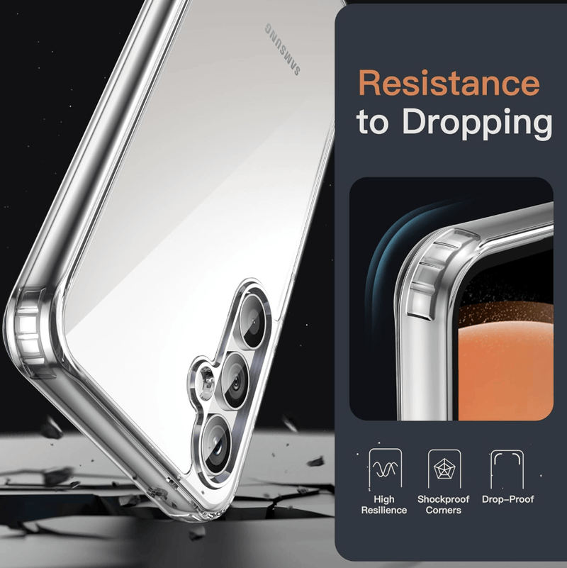 techplus Samsung Galaxy S23 FE Hybrid Ultra Clear Shockproof Case with Hard Back Samsung Galaxy S23 FE Hybrid Ultra Clear Case
