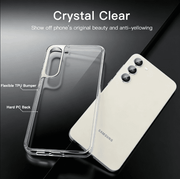 techplus Samsung Galaxy S23 Plus Hybrid Ultra Clear Shockproof Case – Hard Back with Soft Bumper Samsung Galaxy S23 Plus Hybrid Ultra Clear Case