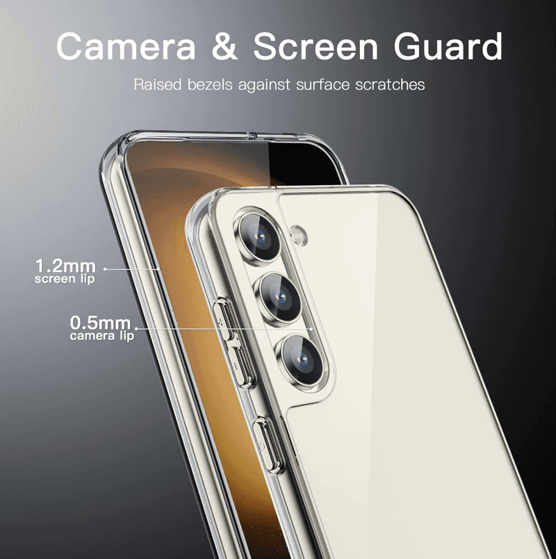 techplus Samsung Galaxy S23 Plus Hybrid Ultra Clear Shockproof Case – Hard Back with Soft Bumper Samsung Galaxy S23 Plus Hybrid Ultra Clear Case