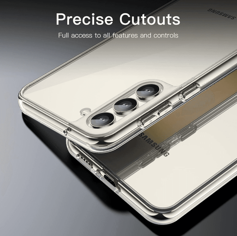 techplus Samsung Galaxy S23 Hybrid Ultra Clear Shockproof Case – Hard Back with Soft Bumper Samsung Galaxy S23 Hybrid Ultra Clear Case