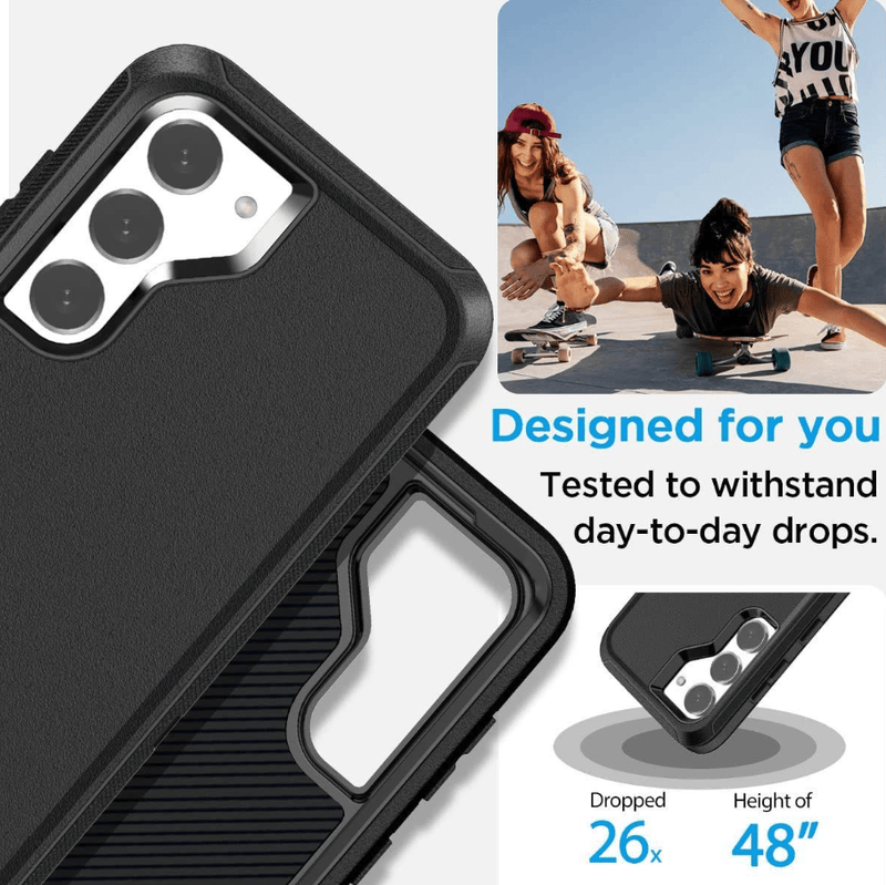 techplus Samsung Galaxy S23 Triple Layer Armor Case Shockproof Protective Cover Samsung Galaxy S23 Triple Layer Armor Case Shockproof