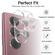 Samsung Galaxy S23 Ultra Glass Camera Lens Shield Protector by techplus
