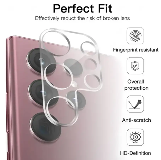 Samsung Galaxy S23 Ultra Glass Camera Lens Shield Protector by techplus