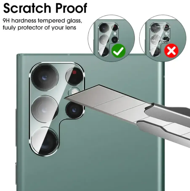 Samsung Galaxy S23 Ultra Glass Camera Lens Shield Protector by techplus