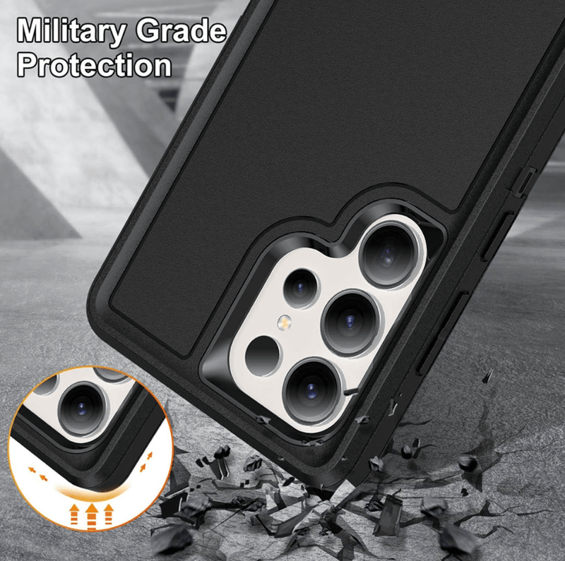 techplus Samsung Galaxy S23 Ultra Triple Layer Armor Case Tough Protective Cover Samsung Galaxy S23 Ultra Triple Layer Armor Case
