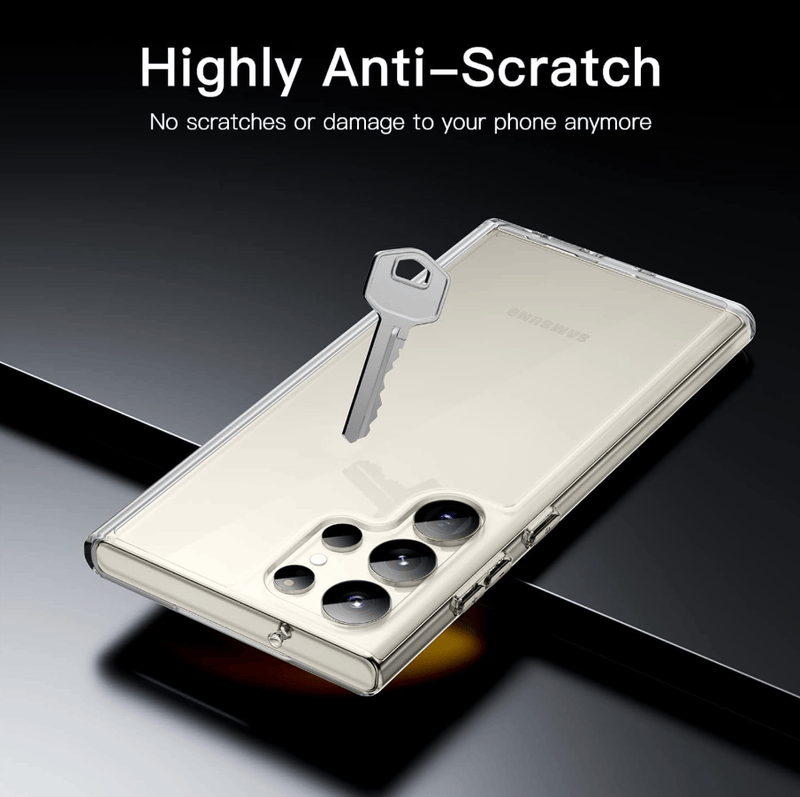 techplus Samsung Galaxy S23 Ultra Hybrid Ultra Clear Shockproof Case With Hard Back Samsung Galaxy S23 Ultra Hybrid Ultra Clear Case