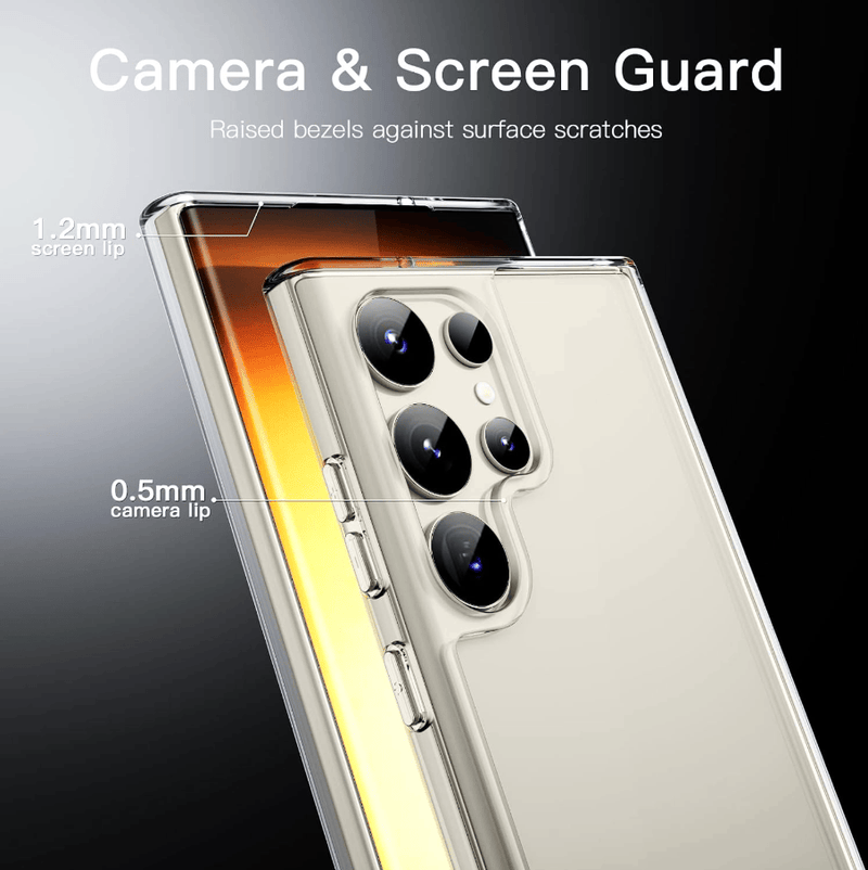 techplus Samsung Galaxy S23 Ultra Hybrid Ultra Clear Shockproof Case With Hard Back Samsung Galaxy S23 Ultra Hybrid Ultra Clear Case