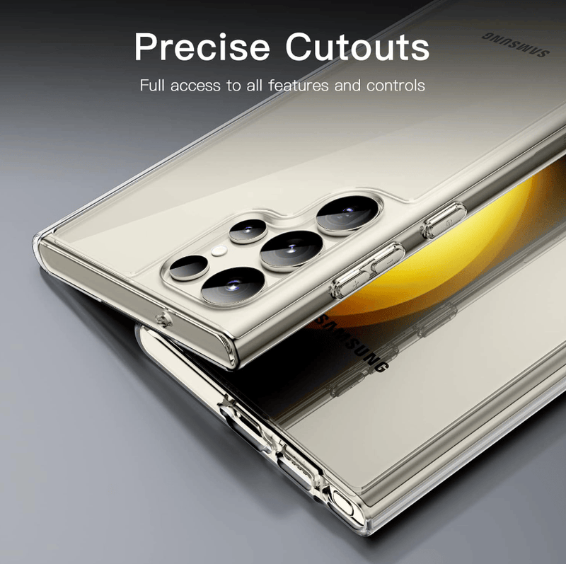 techplus Samsung Galaxy S23 Ultra Hybrid Ultra Clear Shockproof Case With Hard Back Samsung Galaxy S23 Ultra Hybrid Ultra Clear Case