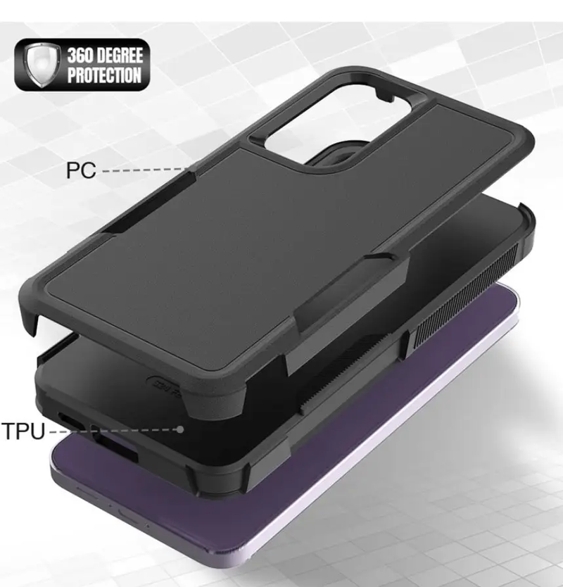 Samsung Galaxy S24 FE Dual Layer Armor Hard Case by techplus