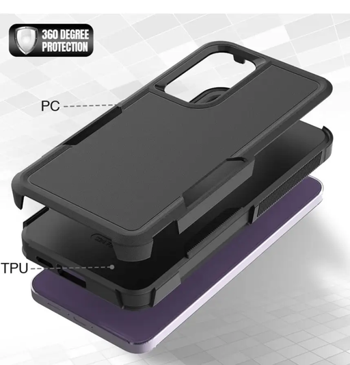 Samsung Galaxy S24 FE Dual Layer Armor Hard Case by techplus