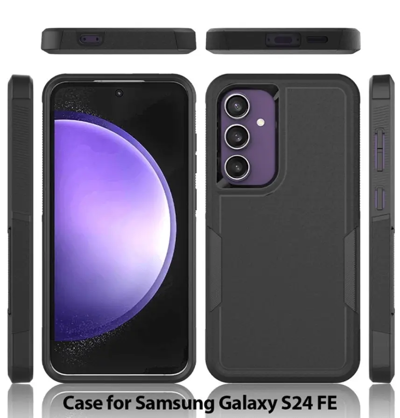 Samsung Galaxy S24 FE Dual Layer Armor Hard Case by techplus