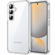 techplus Samsung Galaxy S24 FE Hybrid Ultra Clear Shockproof Case With Hard Back Samsung Galaxy S24 FE Hybrid Ultra Clear Case