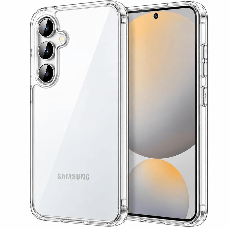 techplus Samsung Galaxy S24 FE Hybrid Ultra Clear Shockproof Case With Hard Back Samsung Galaxy S24 FE Hybrid Ultra Clear Case