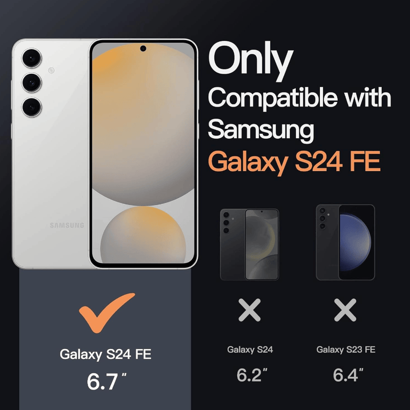 techplus Samsung Galaxy S24 FE Hybrid Ultra Clear Shockproof Case With Hard Back Samsung Galaxy S24 FE Hybrid Ultra Clear Case