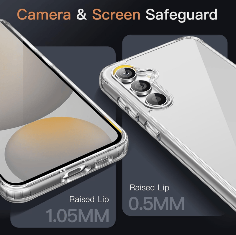 techplus Samsung Galaxy S24 FE Hybrid Ultra Clear Shockproof Case With Hard Back Samsung Galaxy S24 FE Hybrid Ultra Clear Case