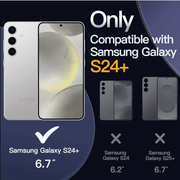 techplus Samsung Galaxy S24 Plus Hybrid Ultra Clear Shockproof Case – Hard Back with Soft Bumper Samsung Galaxy S24 Plus Hybrid Ultra Clear Case
