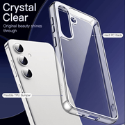 techplus Samsung Galaxy S24 Hybrid Ultra Clear Shockproof Case With Hard Back Samsung Galaxy S24 Hybrid Ultra Clear Case Hard Back
