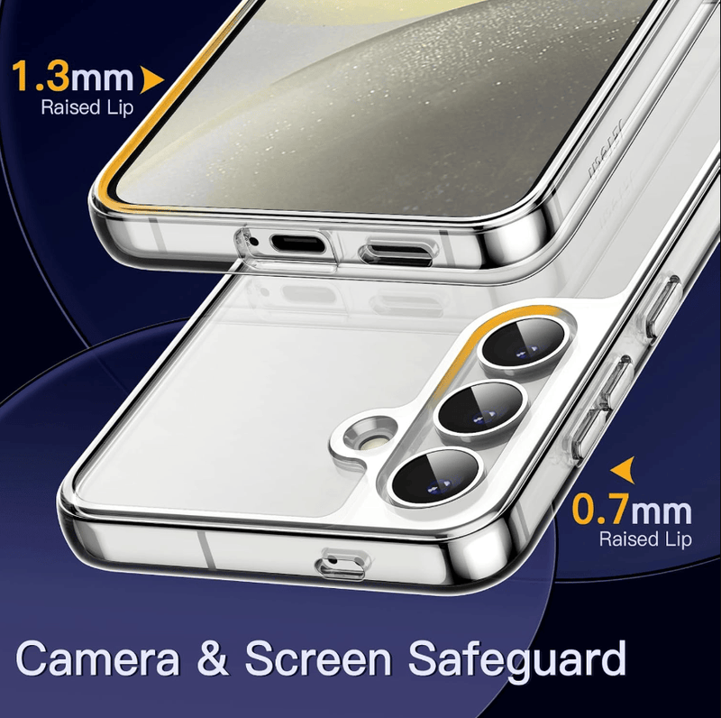 techplus Samsung Galaxy S24 Plus Hybrid Ultra Clear Shockproof Case With Soft Bumper Samsung Galaxy S24 Plus Hybrid Ultra Clear Case