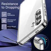 techplus Samsung Galaxy S24 Hybrid Ultra Clear Shockproof Case With Hard Back Samsung Galaxy S24 Hybrid Ultra Clear Case Hard Back