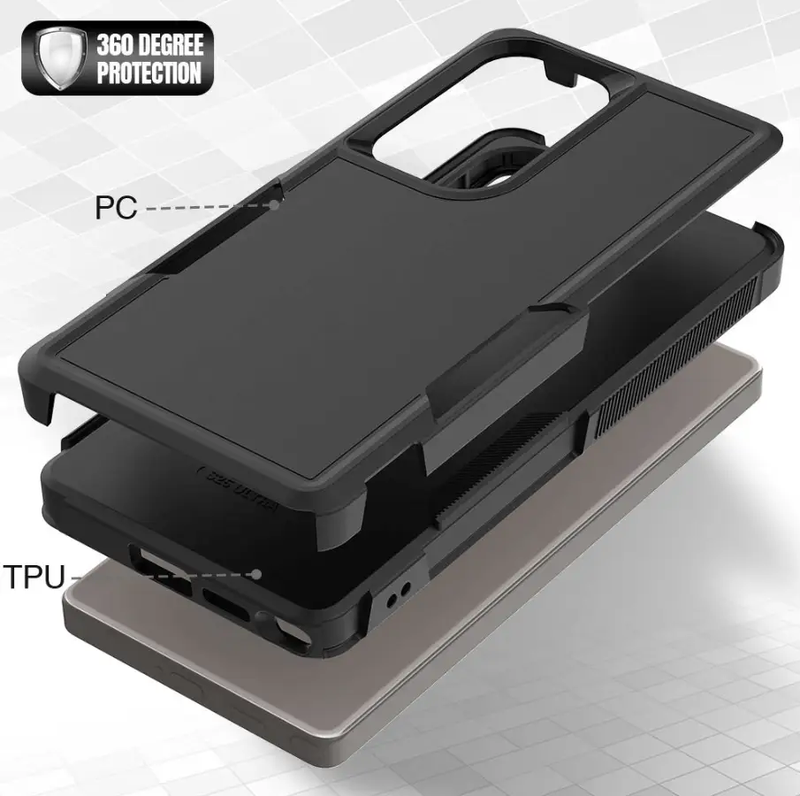 Samsung Galaxy S24 Ultra Dual Layer Armor Hard Case by techplus