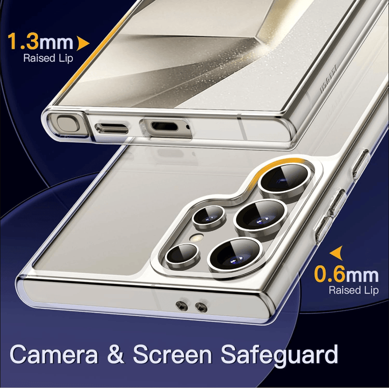 techplus Samsung Galaxy S24 Ultra Hybrid Ultra Clear Case With Shockproof Bumper Samsung Galaxy S24 Ultra Hybrid Ultra Clear Case