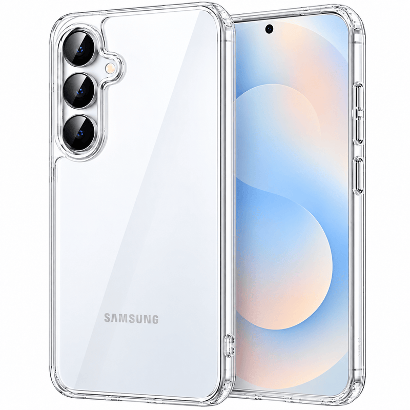 techplus Samsung Galaxy S25 FE Hybrid Ultra Clear Case With Shockproof Bumper Samsung Galaxy S25 FE Hybrid Ultra Clear Case