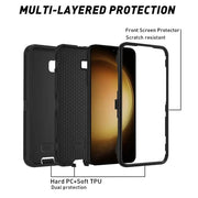 techplus Samsung Galaxy S25 Plus Triple Layer Armor Case PC TPU Shockproof Cover Samsung Galaxy S25 Plus Triple Layer Armor Case