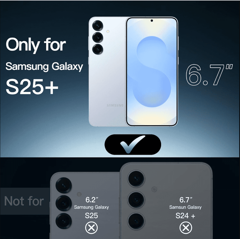techplus Samsung Galaxy S25 Plus Hybrid Ultra Clear Shockproof Case – Hard Back with Soft Bumper Samsung Galaxy S25 Plus Hybrid Clear Shockproof Case