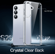 techplus Samsung Galaxy S25 Plus Hybrid Ultra Clear Shockproof Case – Hard Back with Soft Bumper Samsung Galaxy S25 Plus Hybrid Clear Shockproof Case