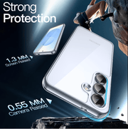 techplus Samsung Galaxy S25 Plus Hybrid Ultra Clear Shockproof Case With Hard Back Samsung Galaxy S25 Plus Hybrid Clear Shockproof Case