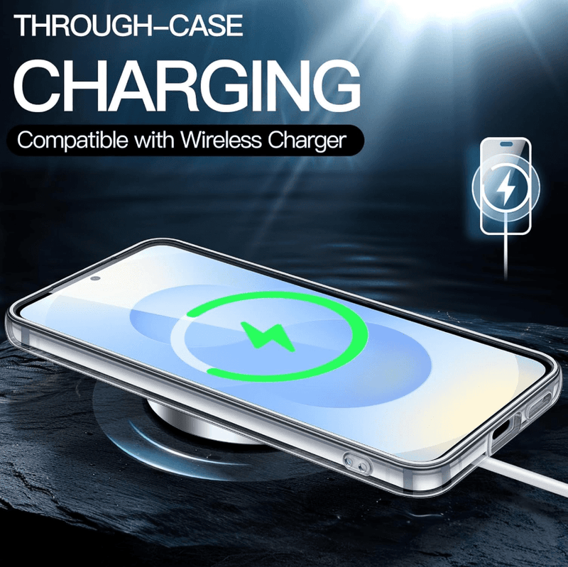 techplus Samsung Galaxy S25 Plus Hybrid Ultra Clear Shockproof Case – Hard Back with Soft Bumper Samsung Galaxy S25 Plus Hybrid Clear Shockproof Case