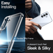 techplus Samsung Galaxy S25 Hybrid Ultra Clear Shockproof Case With Hard Back Samsung Galaxy S25 Hybrid Ultra Clear Case