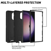 techplus Samsung Galaxy S25 Ultra 3 Layer Armor Case PC TPU Shockproof Cover Samsung Galaxy S25 Ultra 3 Layer Armor Case