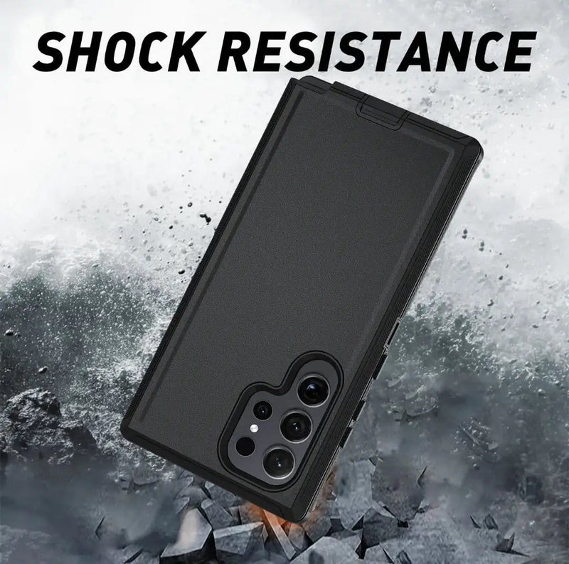 techplus Samsung Galaxy S25 Ultra 3 Layer Armor Case PC TPU Shockproof Cover Samsung Galaxy S25 Ultra 3 Layer Armor Case