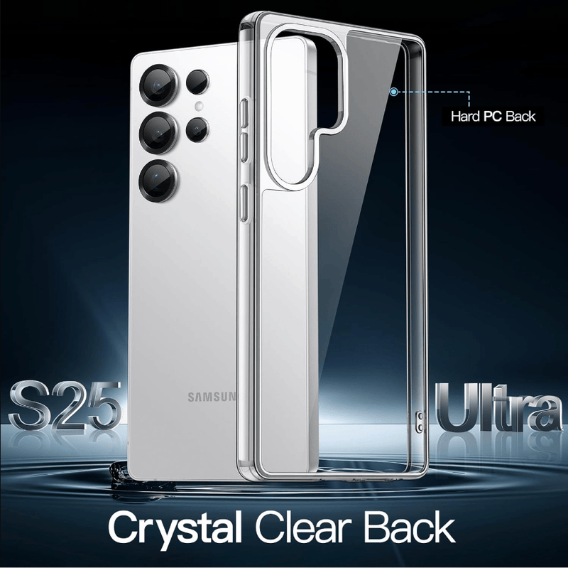 techplus Samsung Galaxy S25 Ultra Hybrid Clear Case With Shockproof Hard Back Samsung Galaxy S25 Ultra Hybrid Clear Case Shockproof