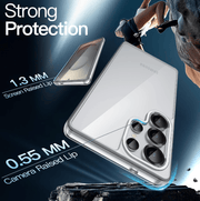 techplus Samsung Galaxy S25 Ultra Hybrid Clear Case With Shockproof Hard Back Samsung Galaxy S25 Ultra Hybrid Clear Case Shockproof