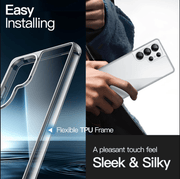techplus Samsung Galaxy S25 Ultra Hybrid Clear Case With Shockproof Hard Back Samsung Galaxy S25 Ultra Hybrid Clear Case Shockproof