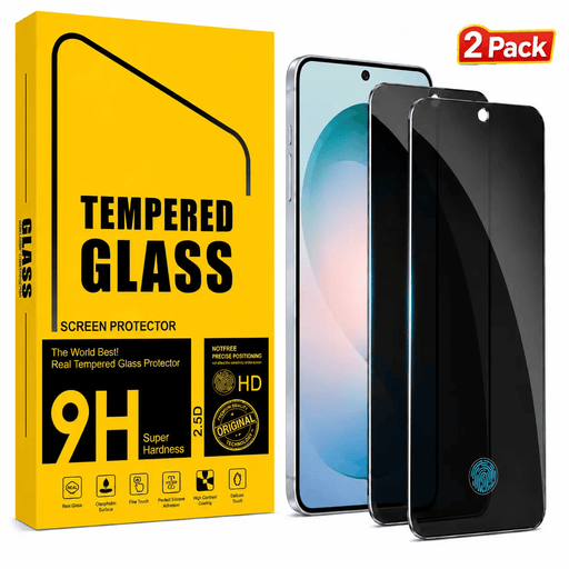 techplus Samsung Galaxy S25 Plus Privacy 9H Tempered Glass Screen Protector 2 Pack Samsung Galaxy S25 Plus Privacy Screen Protector 2 Pack
